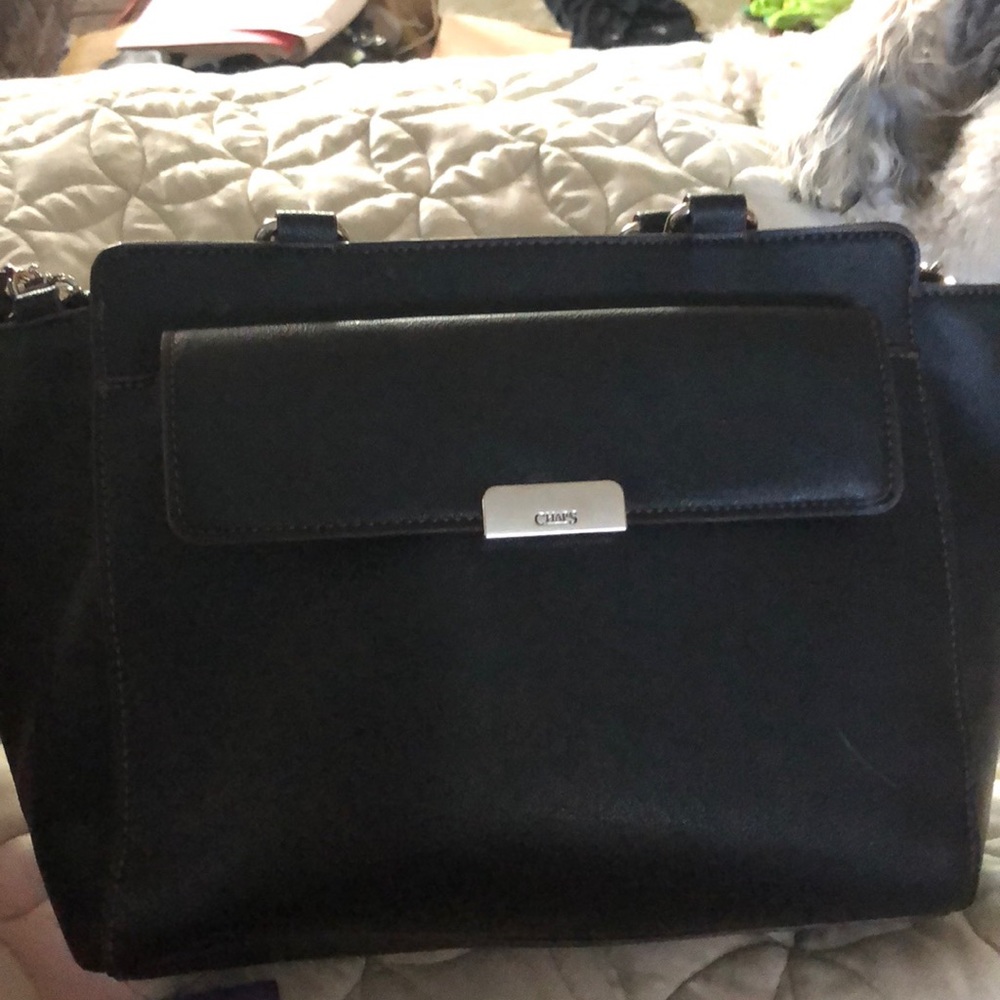 Black leather Chaps purse